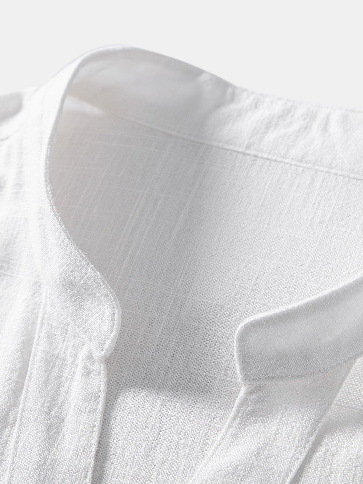 Short Sleeve V Neck Linen Rayon Blend Shirt