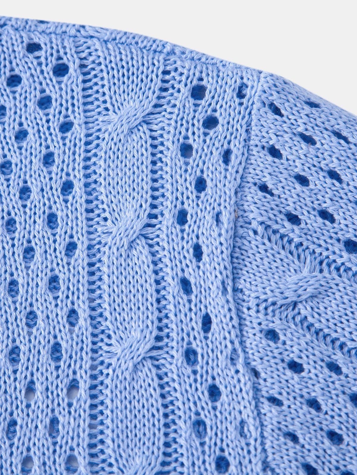 Open Knit Shirt & Crinkle Textured Drawstring 5" Shorts