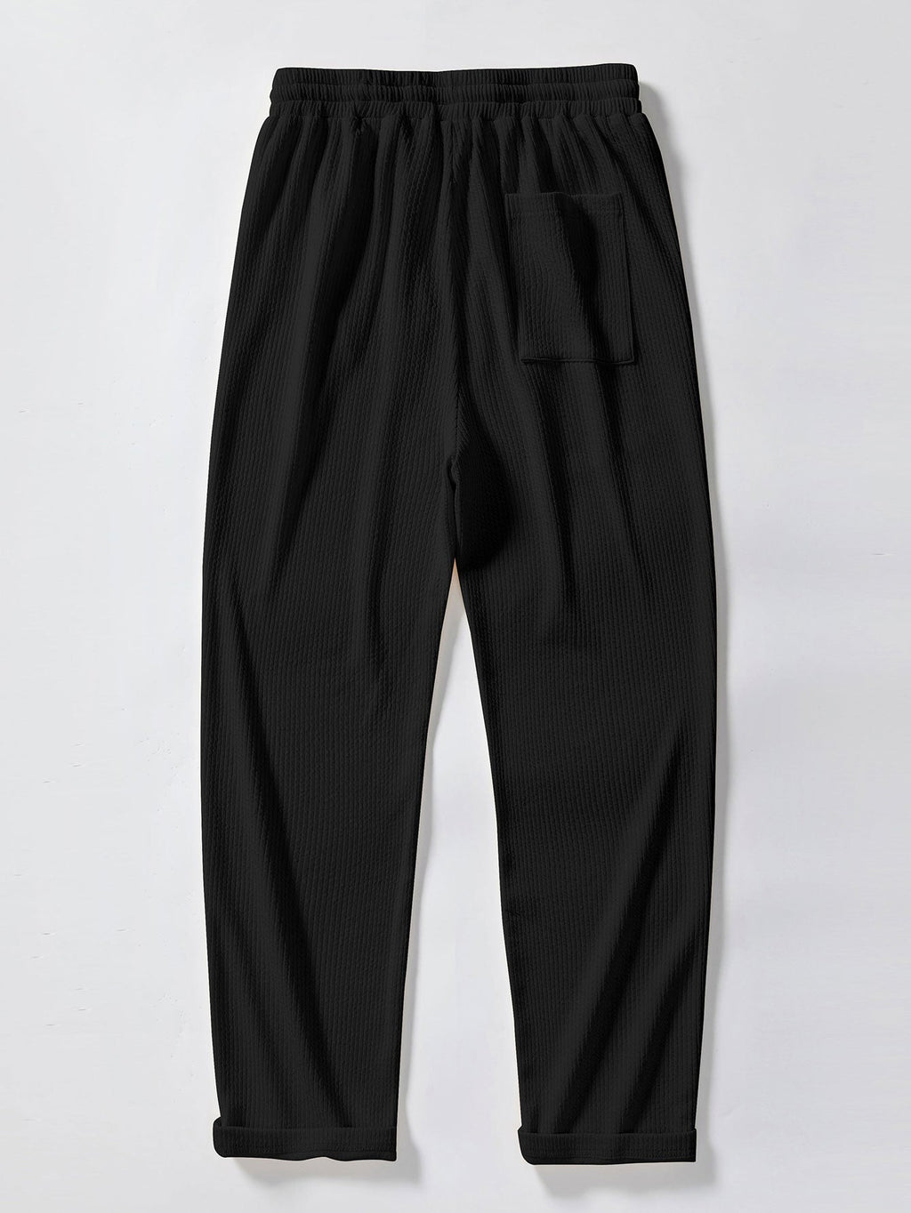 Muscle Fit Ribbed Stand Collar Shirt & Straight Leg Ribbed Pants