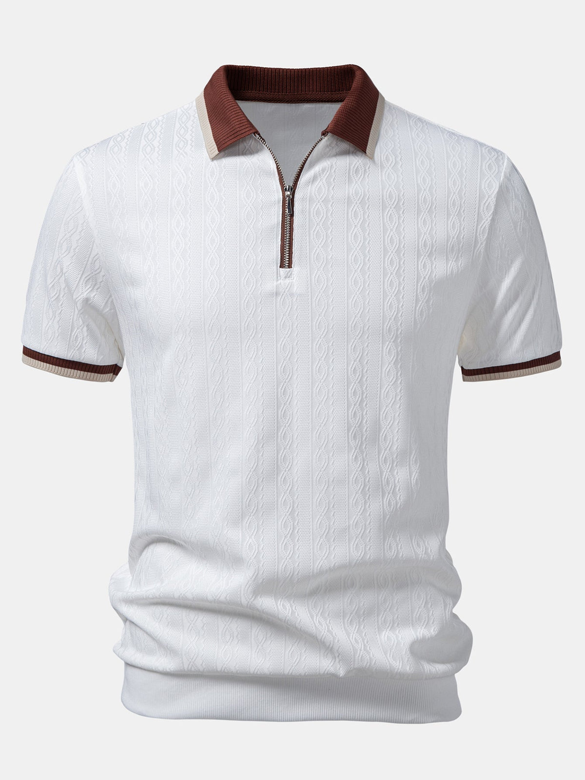 TAORMINA Knitted Zip Polo Shirt